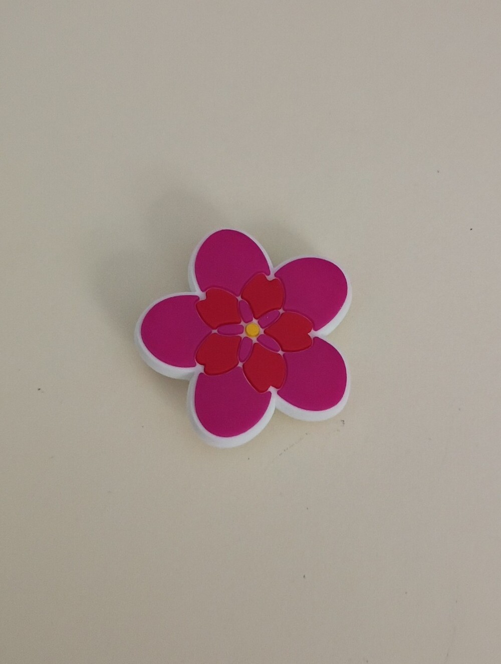 10 for $10 Jibbitz Croc Charm - Purple And Red Flower With Yellow Pistol
